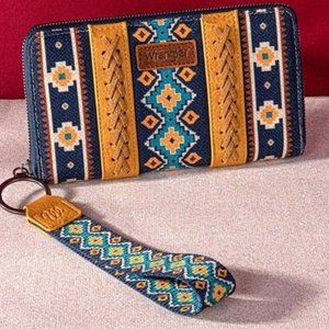 Montana West × Wrangler Wristlet Western Wallet Boho Aztec Credit Card Holder